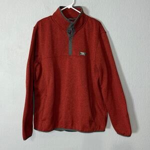 L.L.Bean Sweater Fleece Pullover Red Size XL Tall